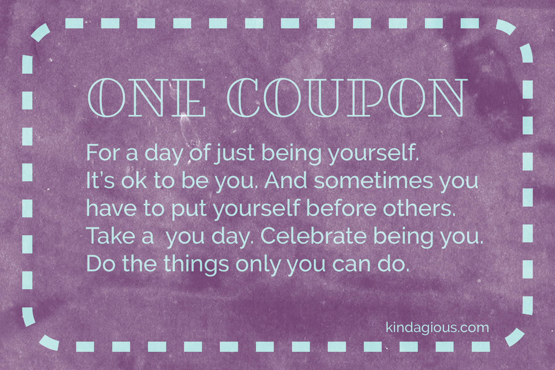 Take a YOU day!